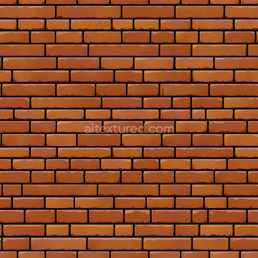 Seamless 3D PBR Texture of Cracked Red Brick Wall with Subtle Holes