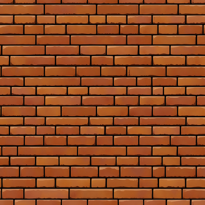 Cracked Red Brick Wall with Subtle Holes seamless PBR texture preview
