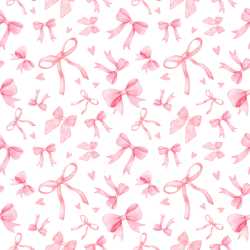 Pattern Bundle - Seamless 3D Pattern PBR Texture with Pink Ribbon Bow Motifs and Hearts texture preview