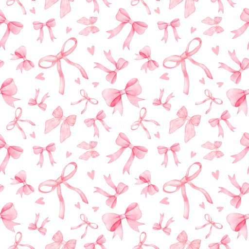 Pattern Bundle - Seamless 3D Pattern PBR Texture with Pink Ribbon Bow Motifs and Hearts texture preview