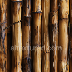 seamless Seamless 3D PBR Texture of Weathered Bamboo Culms with Natural Gloss and Fiber Grain texture 8k free download PBR