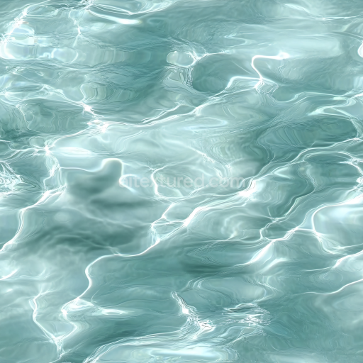 Seamless 3D Water PBR Texture Featuring Clear Pool Water with Gentle Ripples and Natural Light Play