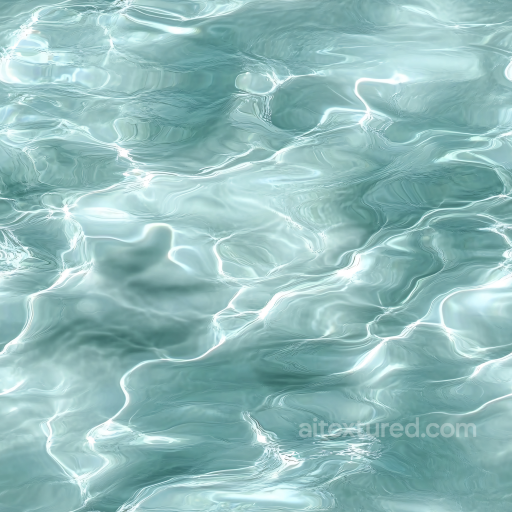 Water PBR Texture Featuring Clear Pool Water with Gentle Ripples and Natural Light Play seamless Water PBR texture