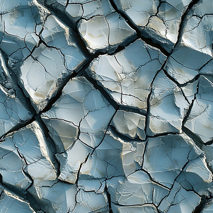 Cracked Dry Earth With Angular Fractured Pattern seamless PBR texture preview