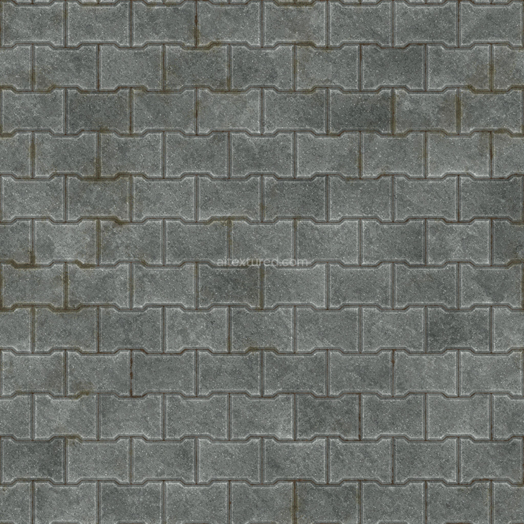 Seamless paving stones PBR texture with detailed surface