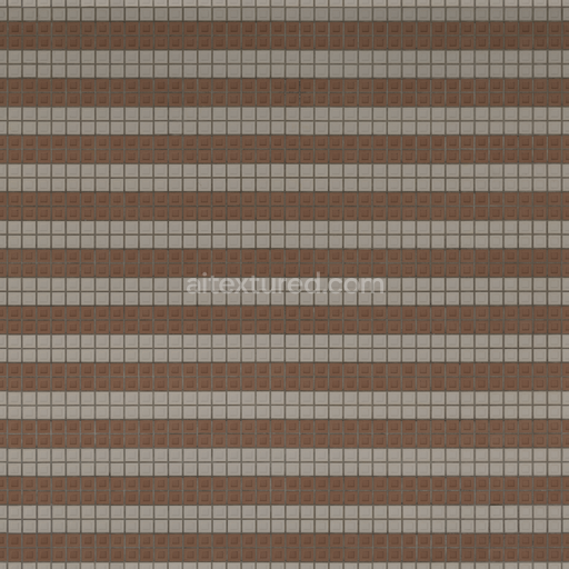 Square Tiled Wall — Patterned Brick Albedo Normal Roughness — PBR seamless 3D texture