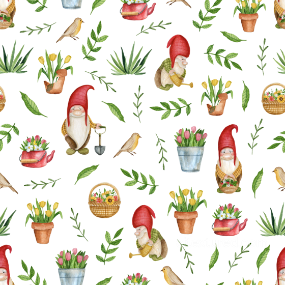 Featuring Watercolor Garden Gnomes and Floral Elements St patrick texture preview