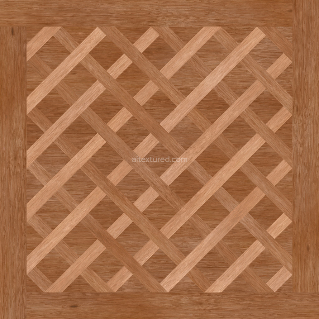 Seamless wood floor texture with intricate patterns and colors