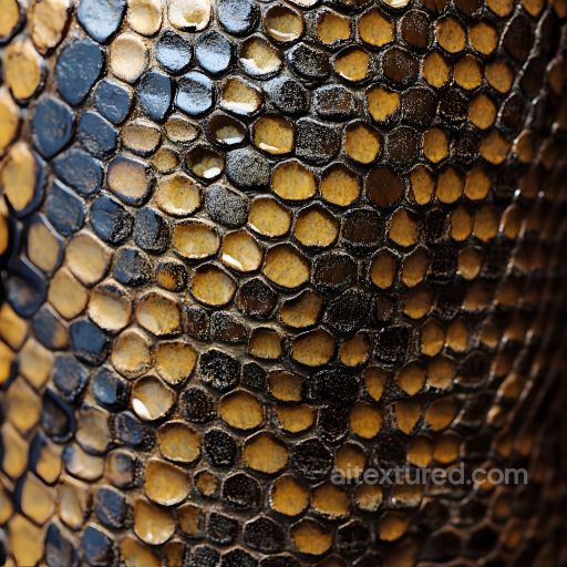 Reptile Skin Texture Featuring Detailed Glossy Scales and Organic Patterning seamless Skin PBR texture