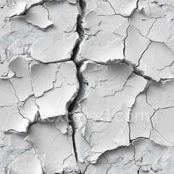 seamless Seamless 3D cracked plaster PBR texture with peeling white paint texture 8k free download PBR