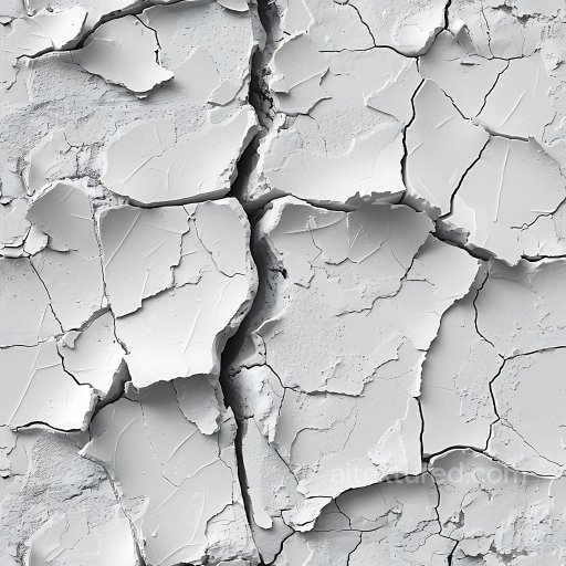 cracked plaster PBR texture with peeling white paint seamless Cracked & Holes PBR texture