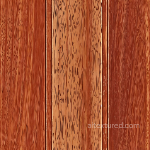 Mahogany Wood PBR Texture with Distinctive Grain Planks seamless Wood PBR texture