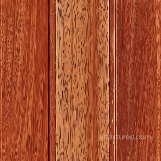 Mahogany Wood PBR Texture with Distinctive Grain Planks Wood texture preview