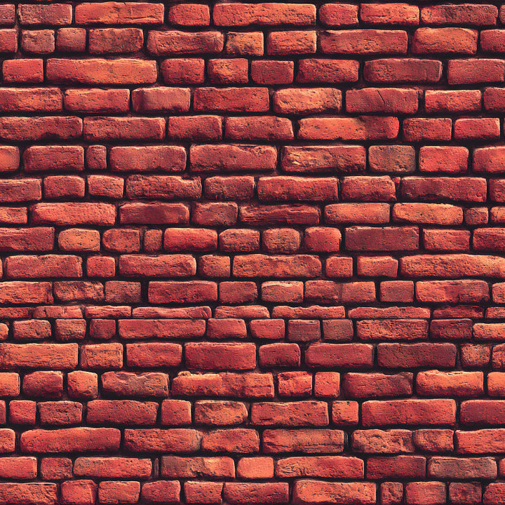 Cracked Red Brick Wall with Rough Surface seamless PBR texture preview