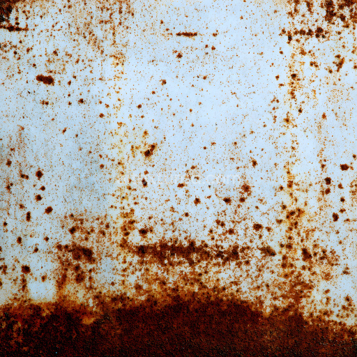 Seamless 3D Rusty Metal PBR Texture Featuring Corrosion Spots and Weathered Surface