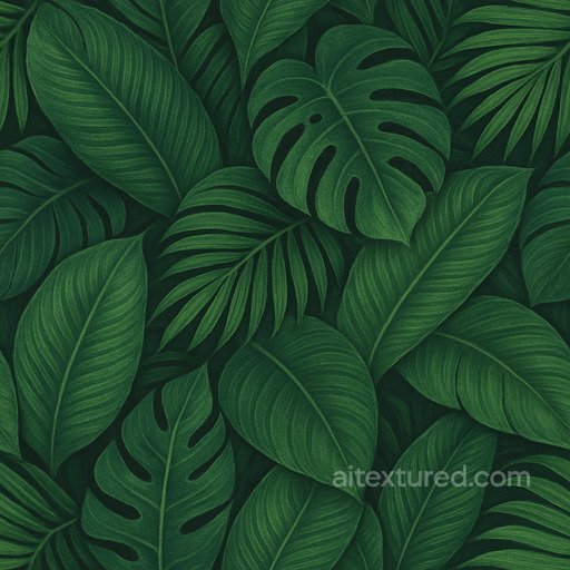 Synthetic Tropical Leaves Seamless Texture seamless Foliage PBR texture