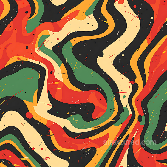 Retro Abstract Camouflage PBR Texture with Vibrant Swirling Colors Color Camouflage texture preview
