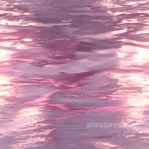 Pink Reflective Water Surface Seamless Texture with Gentle Ripples seamless Water PBR texture