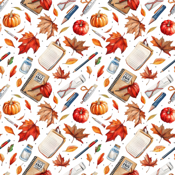 Of Hand-Drawn Autumn Leaves And Stationery Thanksgiving texture preview