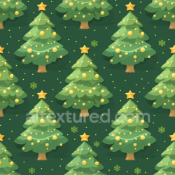 seamless Seamless 3D PBR Christmas Tree Digital Paper Texture with Green and Yellow Ornament Pattern texture 8k free download PBR