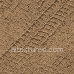 seamless Seamless 3d texture pbr 8k tire tracks with deep impressions on compacted soil ground texture 8k free download PBR
