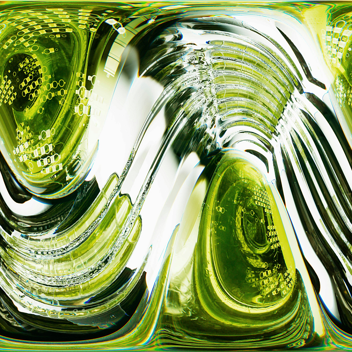 High-Detail Transparent Glass with Greenish Reflection seamless PBR texture preview