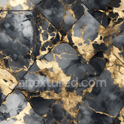 seamless Seamless 3D PBR Texture of Gold Veined Gray Marble Tiles with Polished Finish texture 8k free download PBR