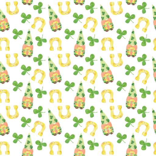 St Patrick Digital Paper Bundle Texture of Whimsical St Patrick Digital Paper with Gnomes… seamless St patrick digital paper bundle PBR texture