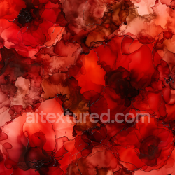seamless Seamless 3D Alcohol Ink PBR Texture with Red and Brown Fluid Swirls and Organic Layers texture 8k free download PBR