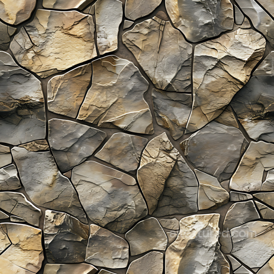 rocky stone wall PBR texture with cracked weathered stones in warm tones Stone texture preview