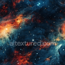 seamless Seamless 3D Space PBR Texture Featuring Vibrant Nebula Clouds and Starfield texture 8k free download PBR