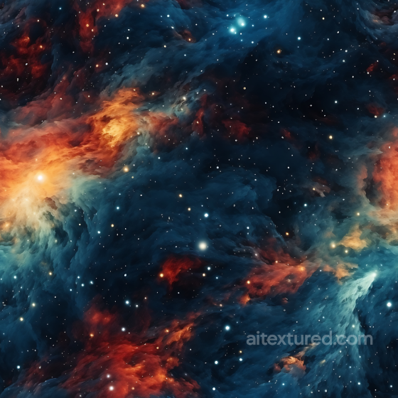 Space PBR Texture Featuring Vibrant Nebula Clouds and Starfield Star, space, planets texture preview