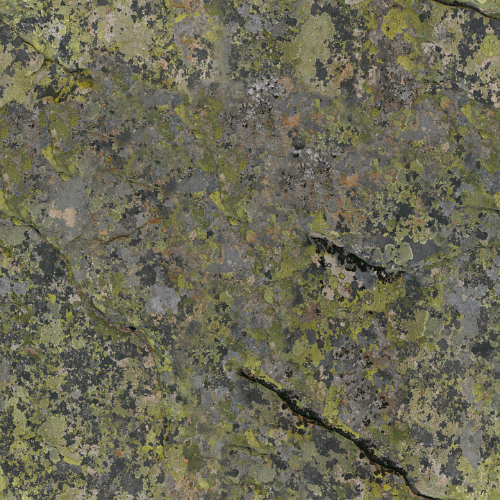 Mossy Uneven Rock - Uneven Rock Natural Striated Mosscovered Mossy seamless PBR texture preview