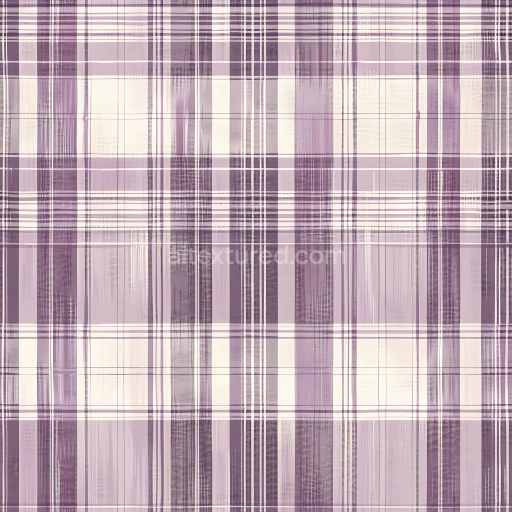 Seamless 3D Plaid Metal PBR Texture with Muted Lilac and Cream Tones