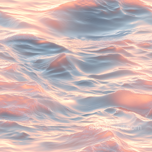 Water Texture Featuring Soft Ocean Waves with Sunset Glow seamless Water PBR texture