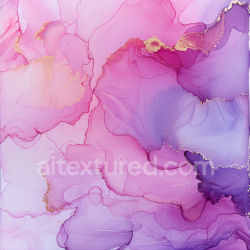 seamless Seamless 3D Alcohol Ink PBR Texture Featuring Pink and Purple Fluid Swirls with Gold Veining texture 8k free download PBR