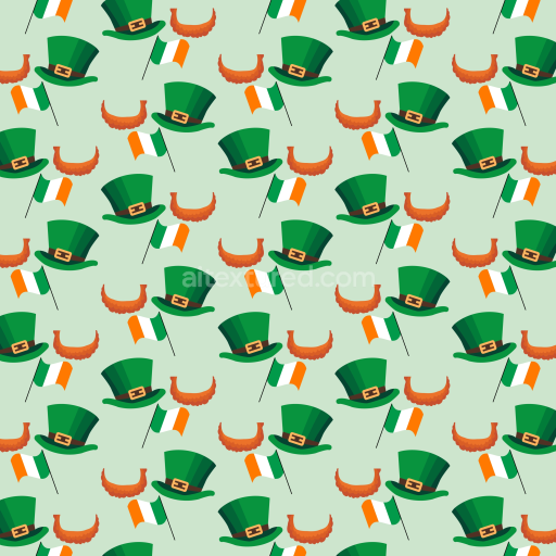 Seamless 3D PBR Texture Featuring St Patrick Digital Paper Bundle Pattern