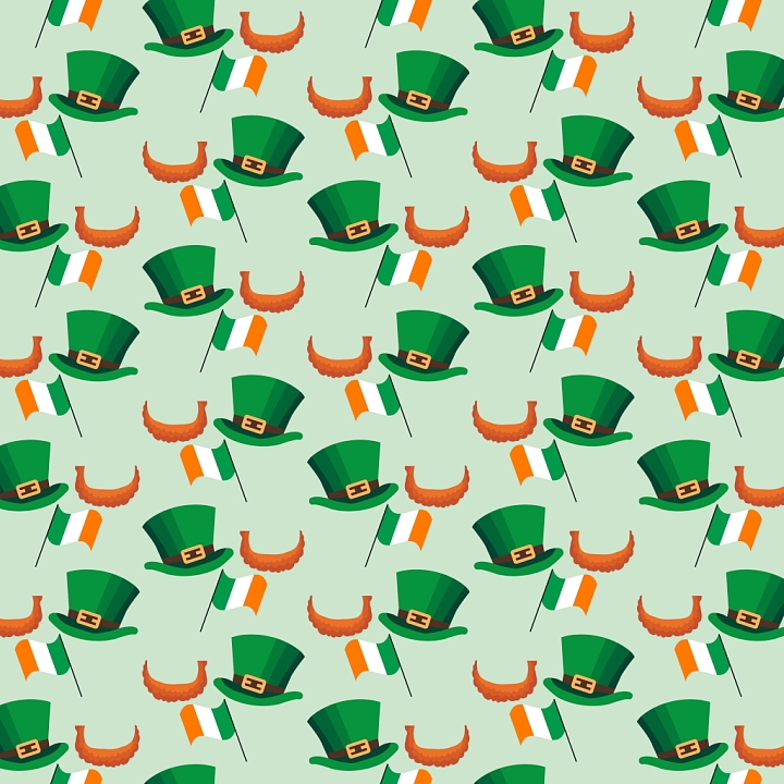 Featuring St Patrick Digital Paper Bundle Pattern seamless PBR texture preview