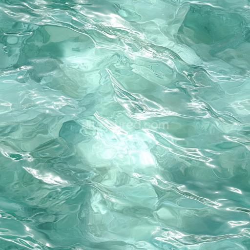 Seamless 3D PBR Texture of Clear Turquoise Water Surface with Gentle Ripples