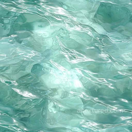 Clear Turquoise Water Surface Seamless Texture with Gentle Ripples seamless Water PBR texture
