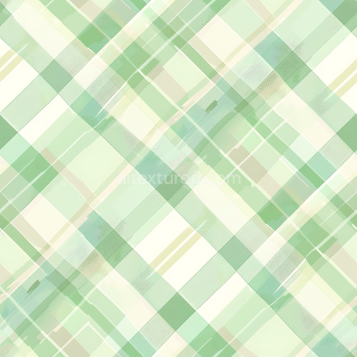 Seamless 3D PBR Texture of Soft Pastel Green Plaid Fabric Pattern