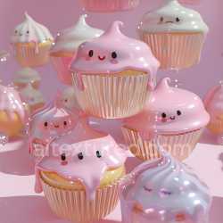 seamless Seamless 3D Inflated PBR Texture with Glossy Pink Rounded Vinyl Panels texture 8k free download PBR