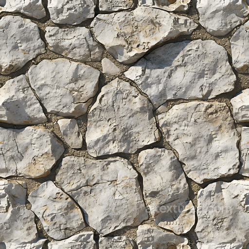 Weathered Limestone Stone Wall PBR Texture with Cracks and Rough Surface seamless Stone PBR texture