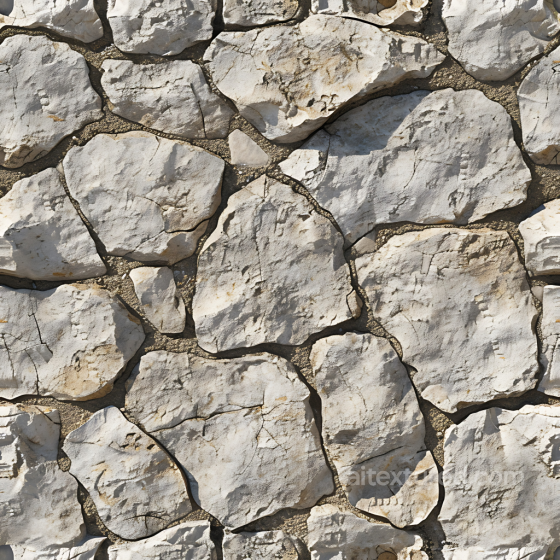 Weathered Limestone Stone Wall PBR Texture with Cracks and Rough Surface Stone texture preview