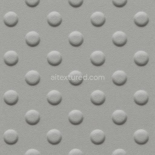Seamless 3d texture pbr 8k tactile plate dome pattern on powder coated light gray metal plate