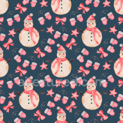seamless Seamless 3D PBR Texture Featuring Christmas Pink Holiday Icons Pattern texture 8k free download PBR