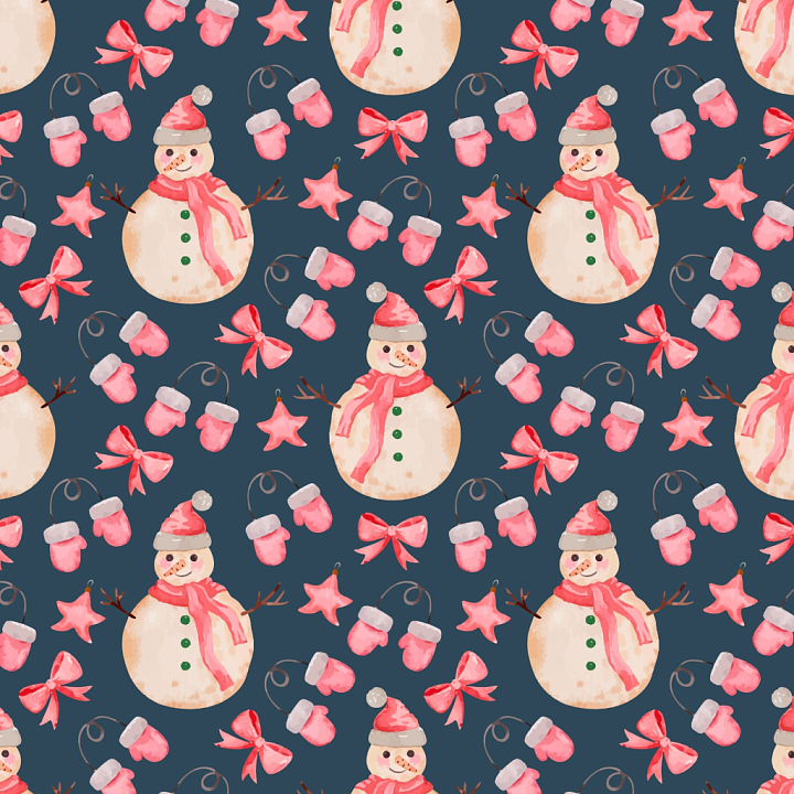 Featuring Christmas Pink Holiday Icons Pattern seamless PBR texture preview