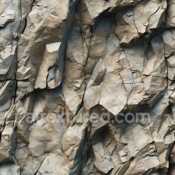 seamless Seamless 3D PBR Texture of Cracked Cliff Rock Surface with Layered Crevices texture 8k free download PBR