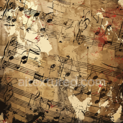 seamless Seamless 3D PBR Texture of Vintage Paper with Music Sheet Pattern texture 8k free download PBR