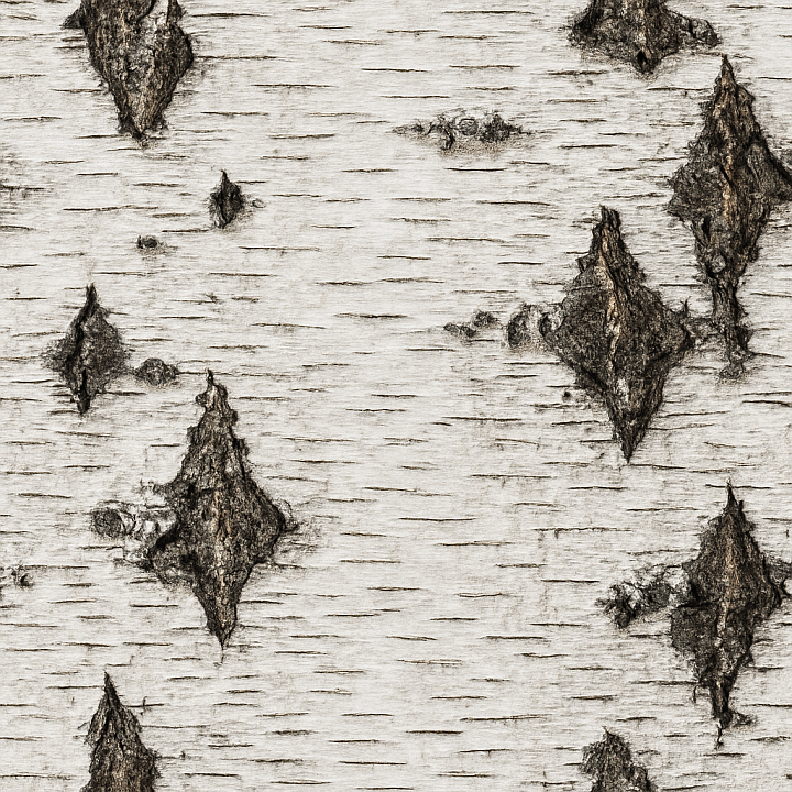 Detailed Birch Bark seamless PBR texture preview